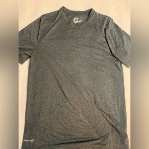 Russell athletic gray mens tee 360 breathable activewear shirt